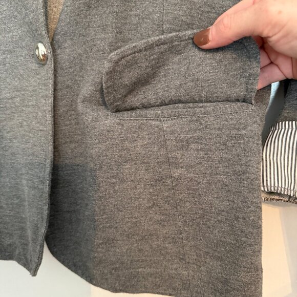 Internacionale Women's Gray Knit Blazer - Picture 2 of 4